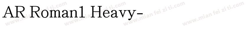 AR Roman1 Heavy字体转换